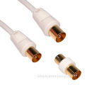 9.5mm TV Plug to 9.5mm TV Plug with Mesh Jacket, Used for DVD